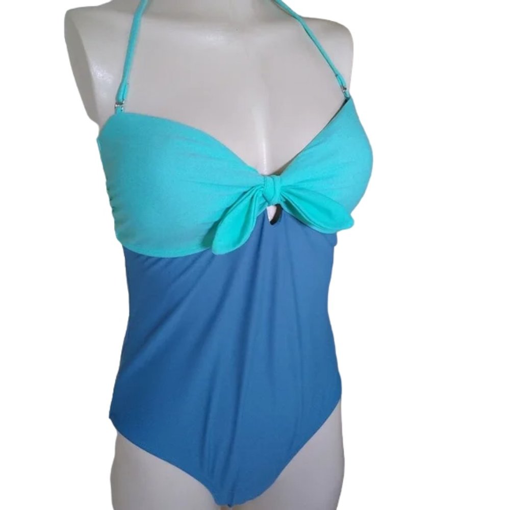 True Craft one piece swimsuit L blue aqua